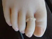 925 Sterling Silver (plated)Toe Ring, size adjustable,Buy 2, Get the 3rd Free.OZ