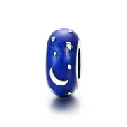 Silver plating Starry Sky Spacer Beads Fit DIY Charm Bracelet Pendant Gift