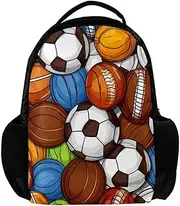 Travel Backpack,Work Backpack,Back Pack,Basketball Football Volleyball Balls,Backpack, L6ji7dmxooav, 10.8x5.1x15.8 in