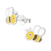 Kids Silver Bee Stud Earrings