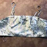 fashion nova tie dye green cropped top zip back xl nwt