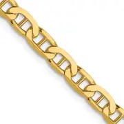 22 Inch 14K 3.75mm Concave Anchor Chain