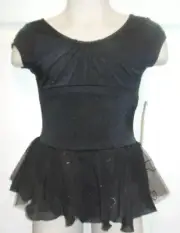 Bloch Camisole Heart Skirt Dance Dress Black Girls sze Ballet Class CL7030 xsCh
