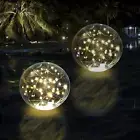14 Inch Solar Powered Inflatable Floating Pool Lights,3000K Warm White LED Glow