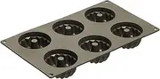 [Lurch] FlexiForm 85029 Bundt Cake Mini 6-Ply Brown/Baking Mould for 6 Small Cakes 100% BPA-Free Platinum Silicone Brown