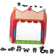 1 Set Shadow Puppet Theater Kit DIY Handmade Craft for Adults Complete Shadow Puppetry with Stage Characters Educational Puppet Show Experience for Storytelling