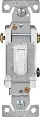 NEW COOPER 1303-W WHITE 3 WAY QUIET TOGGLE LIGHT SWITCH 15A 6640494