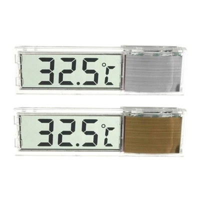 Aquarium Thermometer Digital LCD Screen Stick-on for Tank Temperature Sensor Sma