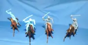 Marx RECAST ACW UNION AND CONFEDEATE CAVALRY 2 EACH MOUNTED