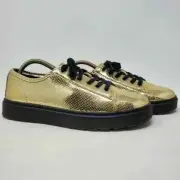 *! Doc Martens Spin Gold Metallic Snake Sneaker UK 8/US Women's 10/US Men's 9