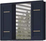 Mirror Cabinets Waterproof Bathroom Medicine Cabinet Wall Mounted Mirror with Shelf Girl Makeup Mirror (Color : Blue, Size : 80 * 12.5 * 70cm)