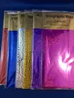 holographic foil sheets 2 pack various colours scrap booking wrapping paper