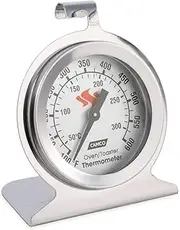 Camco 42115 Large Dial Oven Thermometer, Stainless Steel - Monitors The Internal Temperature of Your Oven - Features an Easy-to-Read Dial