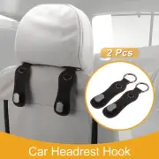 2 Pcs Universal Car Seat Headrest Hook for Purses and Bags Black 7.6"x1.97"