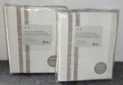 NWT West Elm Textured Luxe Stripe Linen Curtains 48" x 84" (set of 2)