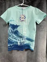 NWT Pumpkin Patch Paradise Behold Tee Shirt SIze 5T Brave The Wave 100% Cotton