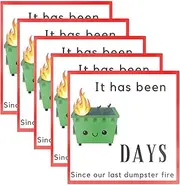 Ancsttu Dumpster Fire, Dumpster Fire Day Sticker Dumpster Fire Ornament - Dumpster Fire Day Count Sticker for Safety Incidents, Project Progress