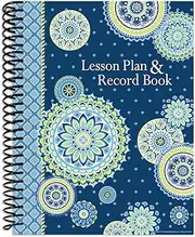 Eureka Blue Harmony Back to School Classroom Supplies Record and Lesson Plan Book for Teachers, 8.5'' x 11'', 40 Weeks