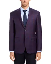 Canali Siena Plaid Regular Fit Sport Coat