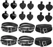 6Sets Heel Straps and Pads for High Heels Flexible Ankle Straps with Adhesive Heel Pads Slip High Heel Accessories Matte Mirror