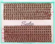 336Pcs Large Volume Eyelash Clusters Color Brown False Eyelashes 10/12/14/16/18mm to Choose Individual Eye Lash Dramatic Lashes (C Curl, 12mm)