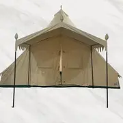 WZZHHJ [19.68 * 13.1ft Canvas Tent]– Large Space Design, Unique Vestibule Layout, and Durable Structure | Suitable for Family Camping, Outdoor Hunting, Garden Parties and Casual picnics