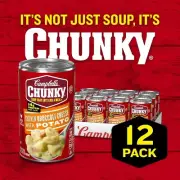 Campbell's Chunky Soup Chicken Broccoli Cheese Soup 18.8 Oz Can (pack of 12)