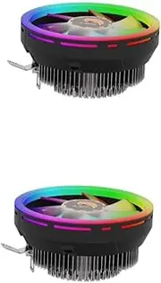 OSALADI 2pcs CPU Cooler Fan Low Profile 12cm Led Light Airflow Gaming Accessory for Lga1151/1150/1155/1156