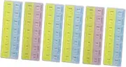 2sets Portable Pill Box Medicine Storage Weekly Pill Organizer Daily Pill Organizer Pillbox Week Pill Organizer Medicine Organizer Portable Medication Storage Case Blue 3pcs*2