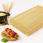 MIJOMA Bamboo Kebab Skewers 200 Pieces 25 cm Long Made of Sturdy Biodegradable Bamboo Ideal for BBQ, Party, BBQ and More (200, 25 cm)
