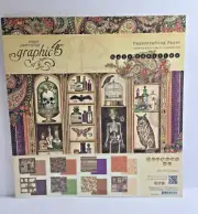 Graphic 45 Rare Oddities 2015 Original 8x8 Retired Paper Pad Halloween Complete