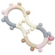Hess Spielzeug Wooden 17cm Rattle Motor Eight Toy Baby/Infant 0m+ Natural Pink