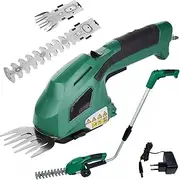 Pole Cordless Hedge Trimmer, 2 in 1 Hedge Cutter Long Reach with Telescopic Handle, Dual Action Blades, Safety Lock, 2000 Mah Battery and Charger for Garden, Lawn, Shrub and Pruning