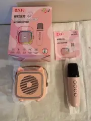 Karaoke Machine KA06 wireless Microphone, bluetooth, lights and more