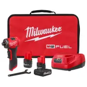 Milwaukee Tool M12 FUEL 1/4 Inch Right Angle Die Grinder 2 Battery Kit 3485-22