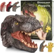 Dinosaur Hand Puppets, Dinosaur Toys Finger Puppets Soft Rubber,6 pc set New