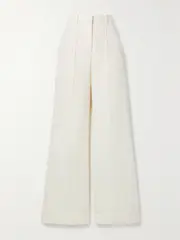 [Adam Lippes] Adam Lippes - Deeda Wool And Silk-blend Wide-leg Pants - Ecru - US6 US 6 Ecru