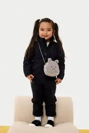 [Bonds] Bonds Kids Teddy Fleece Half Zip Pullover in Black Size: 3 3 Black
