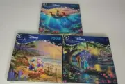 Disney Thomas Kinkade Studios Puzzles 750 Set of (3) Ceaco * Little Mermaid..