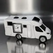 Mini Clock Motorhome - Miniature Travel Caravan, Diecast Collectible
