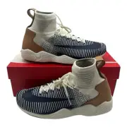 Nike Zoom Mercurial XI Flyknit Shoes Men 10 Sail College Navy Sneaker 844626-101