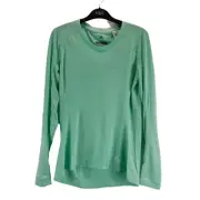 adidas womens t-shirt mint green supernova long sleeve climacool size small