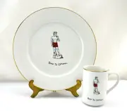 Merry Masterpieces Christmas Plate & Mug Black Tie Optional Michelangelo David