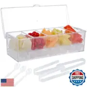 MOLIGOU Condiment Server on Ice, Chilled Caddy with 5 Removable Compartments,