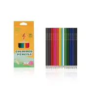Pencil Set 24 Vignette Colouring Pre-Sharpened Oil Based drawing Colours pencils