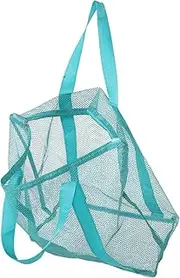 [Baluue] Transparent Mesh Tote Bag for Women Large Capacity Oversized Beach Bag for Family Gear Grocery Storage and Organization Durable Versatile and Easy to Clean