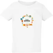 Happy Hanukkah Jewish Festival Judaism White Kids Boys Girls T Shirt Tee Top