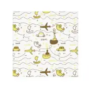 Travel-Inspired Face Towel - Cute Airplane & Boat Design