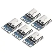 5Pcs USB 3.1 Type C Connector 24 Pins Female with PCB Board for Charging