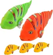 Generic 5pcs Cartoon Clockwork Swinging Fish Wind Up Bath for Sensory Development and Fine Motor Skills Engaging Plastic Fish for Creative Play Random Color